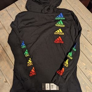 Adidas long sleeve Hooded t shirt